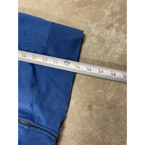 Billabong Hoodie Men’s Medium Blue Full Zip Fleece Spellout Surf Skate Y2K Style - Picture 3 of 4